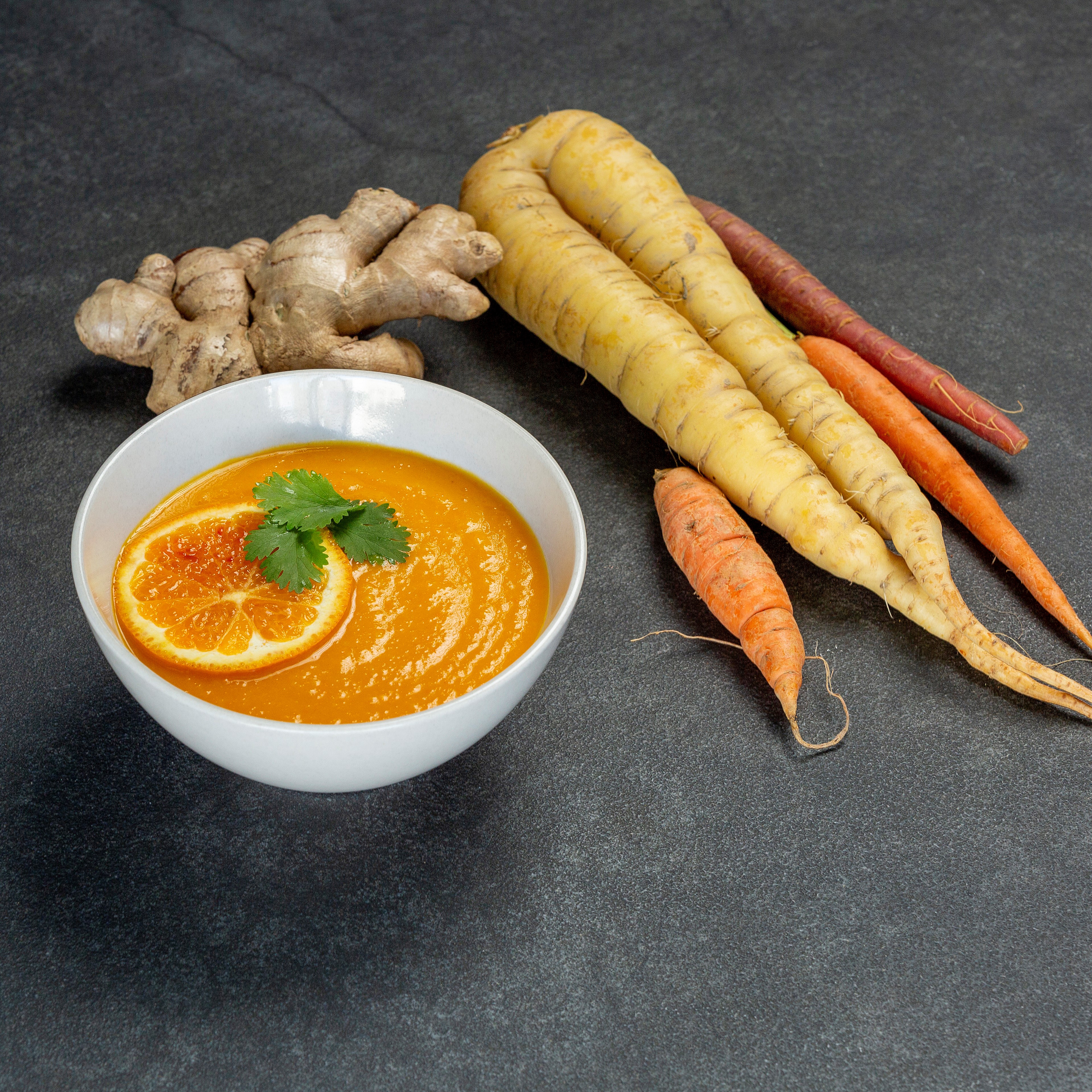 Velouté carotte / gingembre / orange
